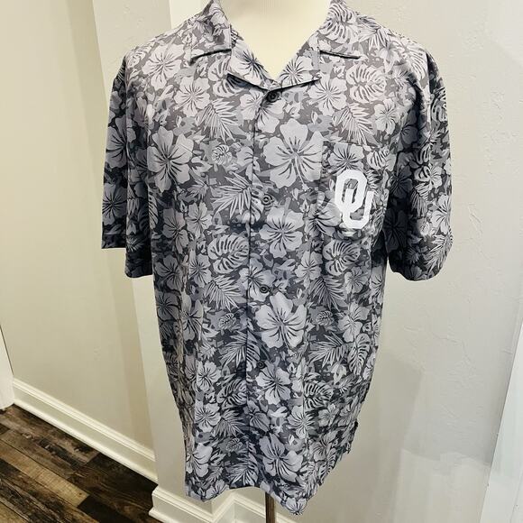 Oklahoma Sooners Gray Hawaiian Shirt Men’s Size XXL (A0130) - Picture 1 of 5